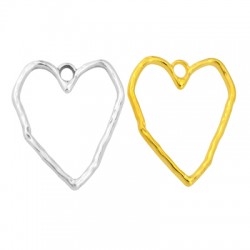 Zamak Pendant Heart 29x35mm