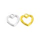 Zamak Charm Heart 17mm
