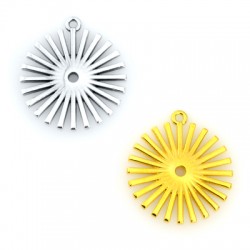 Pendentif rond en Zamak 26 mm