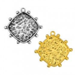Pendentif en Zamak en Forme de Losange 26 x 22 mm