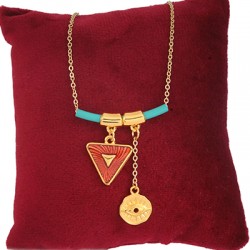 Zamak Charm Round Irregular Evil Eye 11mm