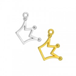 Breloque en Zamak Couronne 18 x 13 mm
