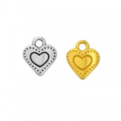 Charm cœur en Zamak 7 mm