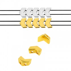 Entrepieza de Metal Zamak Flecha 8x6mm (Ø1.2mm)