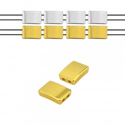 Zamak Twin Bead Rectangular 8x12mm Ø 1.2mm