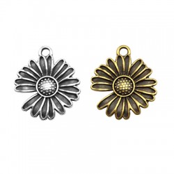 Ciondolo in Metallo Zama Fiore Margherita 18mm