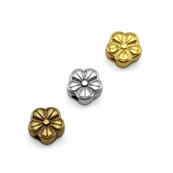 Zamak Bead Flower Flat 9mm Ø1.9mm