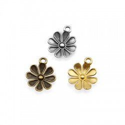 Ciondolo in Metallo Zama Fiore 12mm