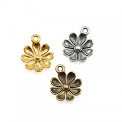 Zamak Charm Flower 14mm