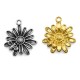 Colgante de Metal Zamak Flor con Abeja 23mm