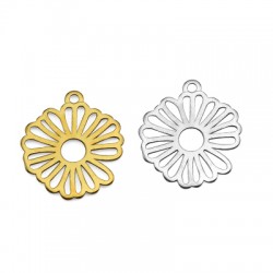 Pendentif  fleur en Métal/Zamak 25mm