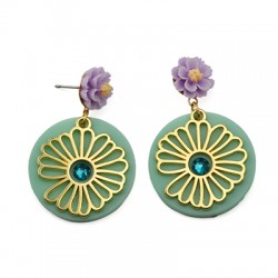 Pendentif  fleur en Métal/Zamak 25mm