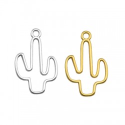 Colgante de Metal Zamak Cactus 17x21mm