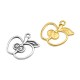 Μεταλλικό Ζάμακ Χυτό Μοτίφ Μήλο Περίγραμμα 20x19mm