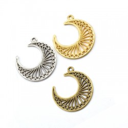 Pendentif demi-lune en Métal/Zamak 30mm