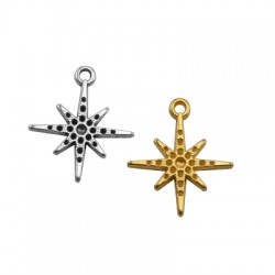 Colgante de Metal Zamak Estrella 18mm
