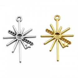 Colgante de Metal Zamak Estrella 23x33mm