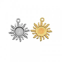 Pendentif soleil en Métal/Zamak 18mm