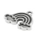 Zamak Charm Rainbow Clouds 19x11mm