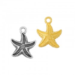 Zamak Charm Starfish 15mm