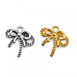 Pendentif double nœud en Métal/Zamak 15x14mm