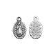 Pendendif ovale Vièrge en Métal/Zamak 10x14mm