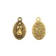 Ciondolo in Metallo Zama Ovale con Madonna 10x14mm