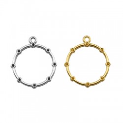 Pendentif rond en Métal/Zamak 20mm