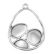 Pendentif ovale en Métal/Zamak 23x27mm