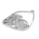 Colgante de Metal Zamak Oval Irregular 23x27mm