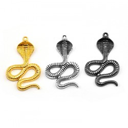 Colgante de Metal Zamak Cobra 28x41mm