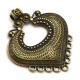 Zamak Pendant Ethnic Heart 54x50mm