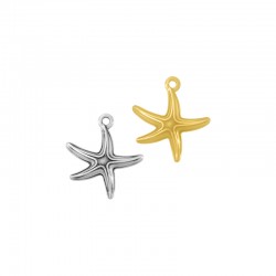 Colgante de Metal Zamak Estrella de Mar 17x16mm
