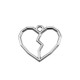Pendentif cœur brisé en Métal/Zamak 25x21mm