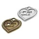 Charm cœur en Zamak « Love your Smile » 22 x 19 mm