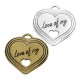 Colgante de Metal Zamak Corazón "Love of my heart" 29x26mm