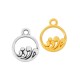Zamak Charm Round with Wave 12mm