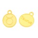 Zamak Charm Round Star Sign Taurus 12mm