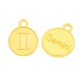 Colgante de Metal Zamak Redondo Signo Zodiacal Géminis 12mm