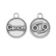 Zamak Charm Round Star Sign Cancer 12mm