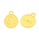Breloque Ronde en Zamak Signe Astrologique Lion 12 mm