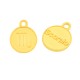 Charm rond en Zamak Signe Astrologique Scorpion 12 mm