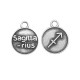 Colgante Metal Zamak Redondo Signo Zodiacal Sagitario 12mm