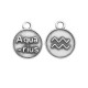 Charm rond en Zamak Signe Astrologique Verseau 12 mm