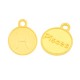 Colgante de Metal Zamak Redondo Signo Zodiacal Piscis 12mm