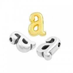 Zamak Letter Bead "a" 6x8mm Ø1.5mm