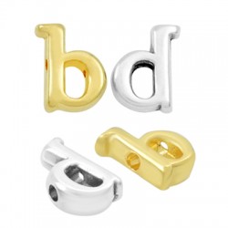 Passante in Metallo Zama Lettera "b/d" 6x8mm (Ø1.5mm)