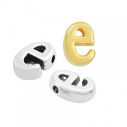 Passante in Metallo Zama Lettera "e" 6x8mm (Ø1.5mm)
