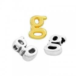 Passante in Metallo Zama Lettera "g" 6x8mm (Ø1.5mm)