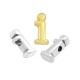 Pasador de Metal Zamak Letra "i" 6x8mm (Ø1.5mm)